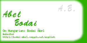 abel bodai business card